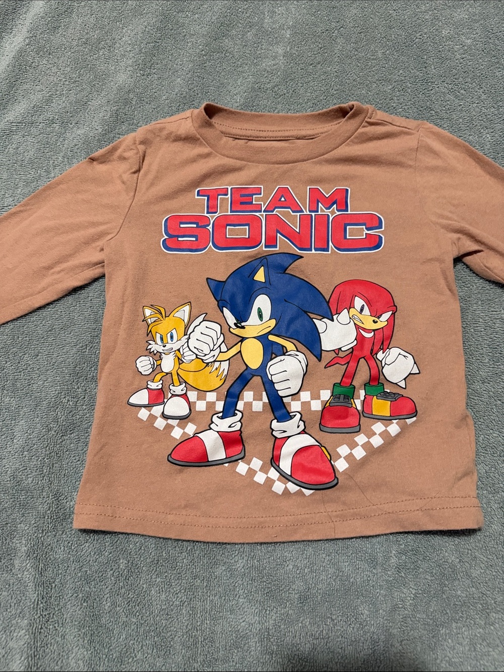 Team Sonic Brown Kids' Long-Sleeve Graphic Tee
